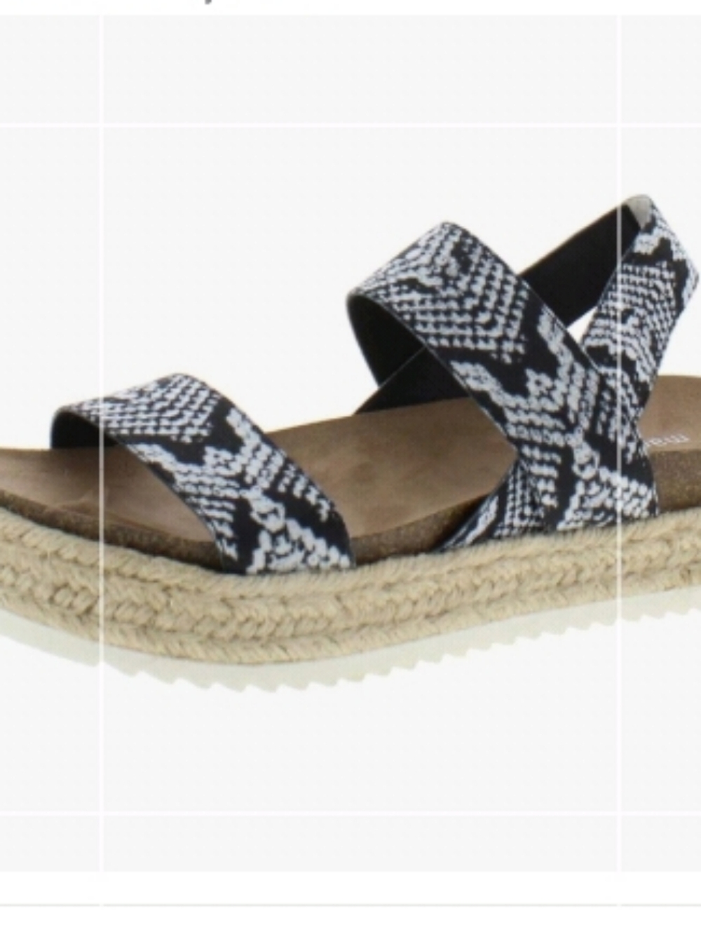 Madden Girl Cybel Stretch Platform Espadrille Sandals - Black Size 8 Women's